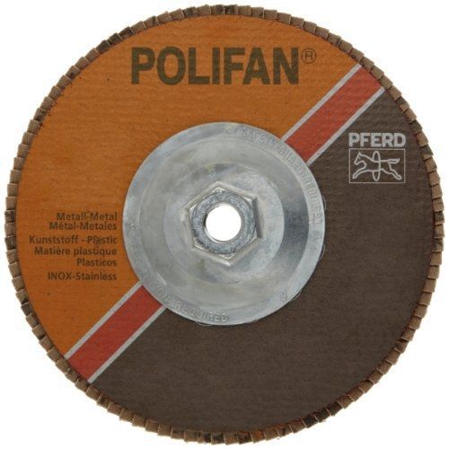 PFERD Polifan PSF Abrasive Flap Disc, Type 27, Threaded Hole, Phenolic Resin