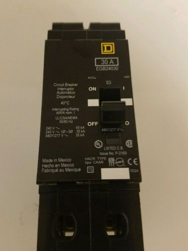 Square d egb 2 pole 30 amp 277v  egb24030 circuit breaker for sale