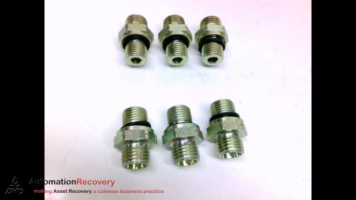 ADAPTALL 9004-04-140 - PACK OF 6 - ADAPTER 1/4&#034; BSPP MALE X M14X1.5, NEW*