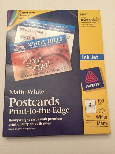 Avery Postcards for Ink Jet Printers  4 x 6 Inches  White  100 Cards 08386