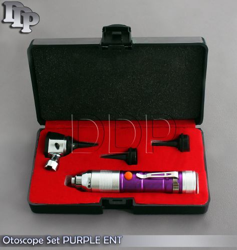 Otoscope Set PURPLE ENT Medical Diagnostic Instruments (Batteries Not Included)