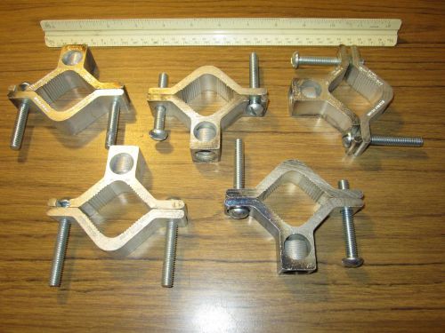 ALUMINUM Dual Rated Ground Clamps 1-1/2 - 2&#034; Water Pipe Copper Tube 6 - 250 Wire