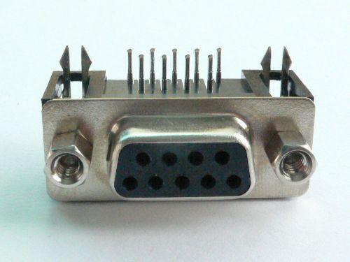2x DB9 Female Right Angle PCB Mount Connector