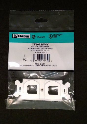 PANDUIT Box of 8x CF1062WHY 106 Module Frame Mini Com 2 Port White Standard