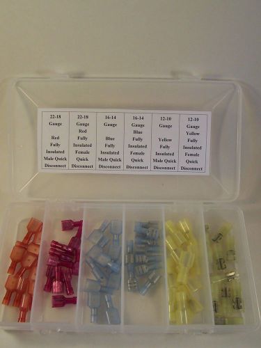 Male &amp; Female Fully Insulated Quick Disconnect Assortment - 60 pieces