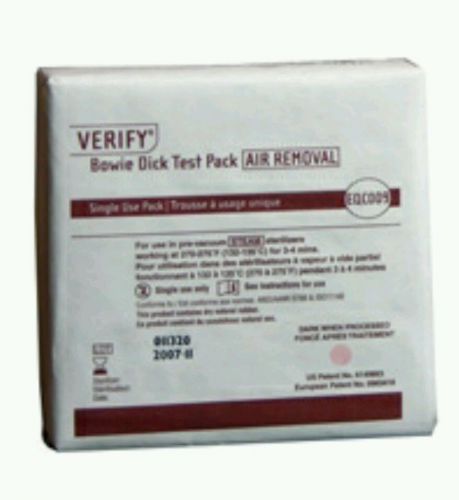 New Steris EQC009 - Verify Bowie-Dick Test Pack Box of 20