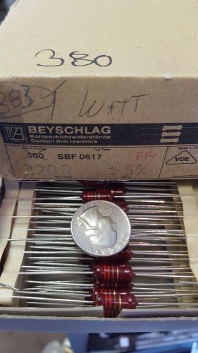 Lot of 20 Vintage Beyschlag Carbon Film Resistor NOS 220 Ohm 5% *new old stock