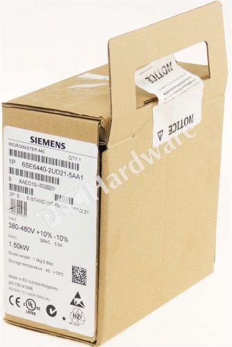New siemens 6se6440-2ud21-5aa1 6se6 440-2ud21-5aa1 micromaster 440 ac drive 2hp for sale