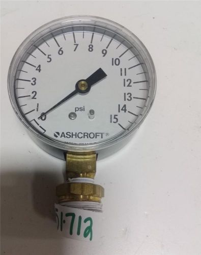 Ashcroft pressure gauge 0-15 psi for sale