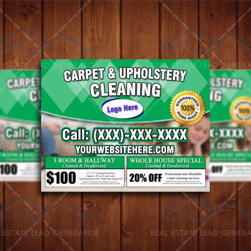 Carpet Cleaning Marketing Template - Custom Post Card Design - 100% Customizable