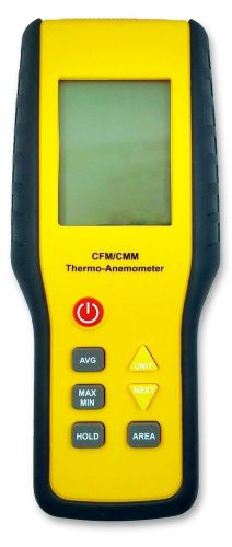 Digital CFM/CMM Thermo Anemometer Infrared Thermometer Airflow Wind LCD Display.