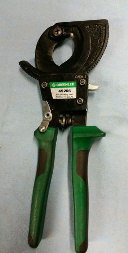 Used Greenlee 45206 10&#034; Ratchet Cable Cutter 1-3/8  Capacity *Free Shipping*