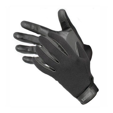 Blackhawk 8150SMBK Men&#039;s Black Neoprene Patrol Gloves w/Ergonomic Gel Palm - S