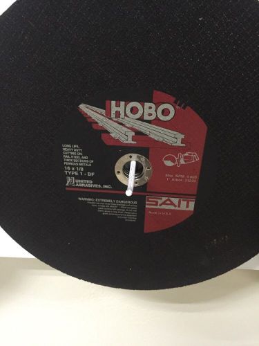 Hobo Sait Cut off Wheels for Portable Saws 16&#034; x 1/8 x 1&#034; Metal 23502