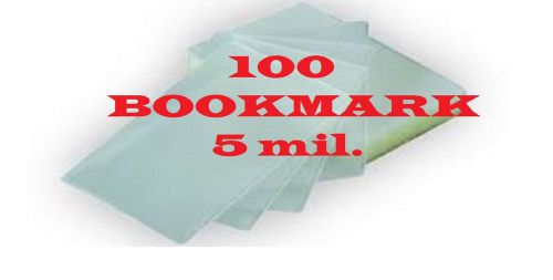 100 Bookmark Laminating Pouches/Sheets 2-3/8 x 8-1/2  Heat Seal 5 Mil