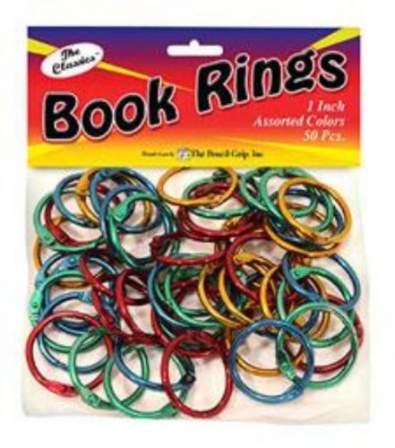 Book Rings Assorted Colors Pack Of 50