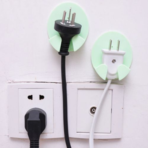 Indeed good home office wall adhesive power plug socket holder hanger hook for sale