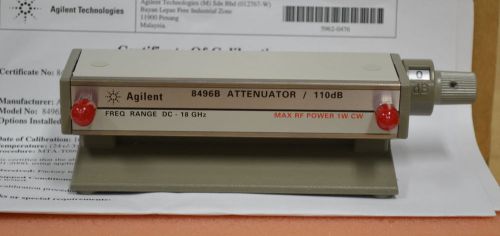 Agilent keysight 8496b step attenuator dc-18ghz, 0-110db in 10db step new in box for sale