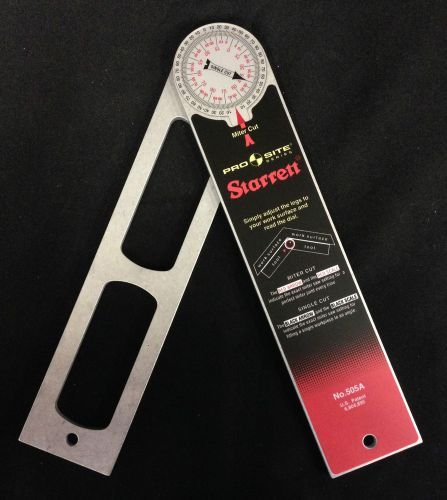 Starrett Pro Site Series Aluminum Miter Protractor Nice!! 505A-12