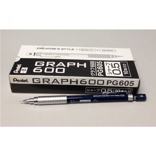 Pentel Graph600 PG605 0.5mm Mechanical Drafting Pencil Bulk Pack 10pcs Navy Blue