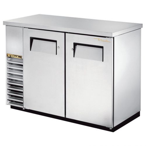 True TBB-24-48-S 49&#034; Stainless Steel Back Bar Refrigerator with Solid Doors - 24