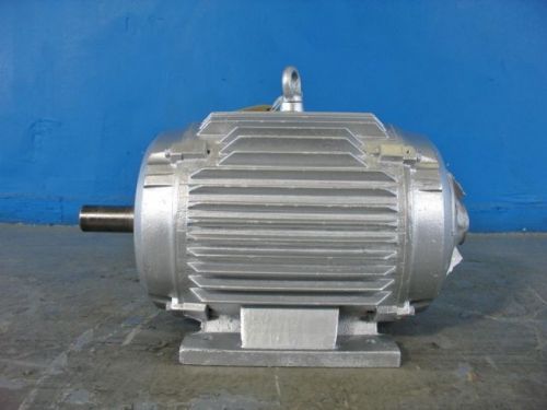 15 hp TEFC Motor 254T frame 1758rpm 230/460V MOTOR RUNS WELL fan and cover missi