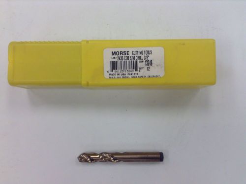 Morse Cutting Tool 13249 3/8&#034; HD Cobalt Screw Machine Drill Bit (12 pack)