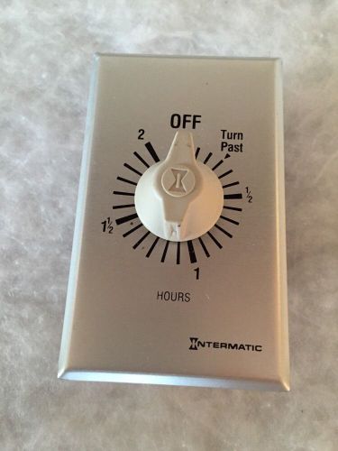 New - 120/240 Volt Spring Wound Timer SPDT w/ Aluminum Switch Plate