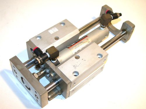 Smc guided air slide 4&#034; stroke mgglb25-100-c73l-xc18 for sale
