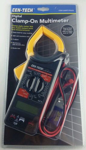 NEW Cen-Tech 7 Function Clamp-On Multimeter with Case Test Diode Voltage 9568