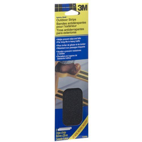 3M CHIMD 7639 Safety-Walk Outdoor Tread, Black, 2-in by 9-in