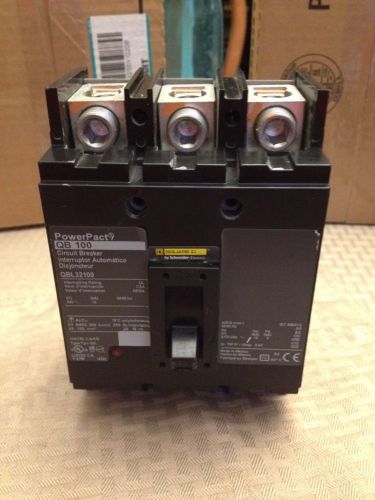 USED CLEAN Square D QBL32100 PowerPact Circuit Breaker 100 Amps 240VAC