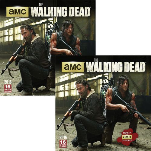 NEW (Set/2) AMC&#039;s The Walking Dead 2016 16-Month Wall Calendar With Bonus Image