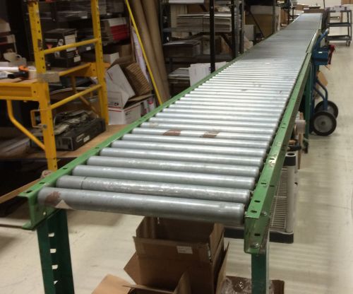 Heavy duty gravity roller conveyor roll tracks 10 feet section 23.5&#034; wide for sale