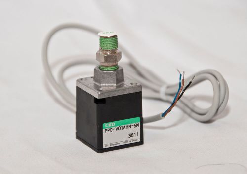 New ckd ppd series miniature pressure switch ppd-v01ahn-6m, 0-100kpa for sale