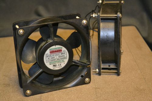 (Lot of 2) Mechatronics UF12A23 230VAC Fan, 17/15 Watt