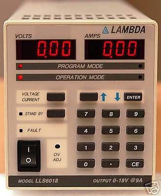 Lambda LLS6018 DC Power Supply  0-18V @ 9A