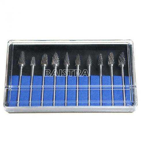 10pcs dental tungsten steel carbide drill for dental handpiece diameter 2.35mm for sale