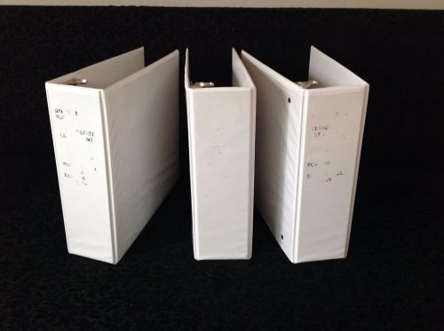 Lot of (3)  *heavy duty*  4&#034;inch - 3 ring d-ring binders   #116 for sale