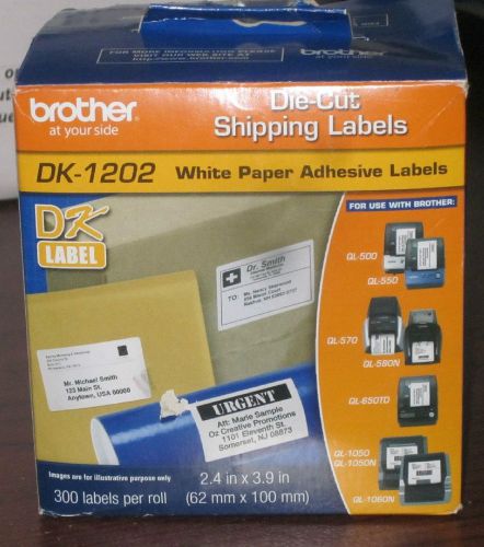 Brother Dk-1202 Shipping Label White 2.4&#034;x3.9&#034; 300 labels