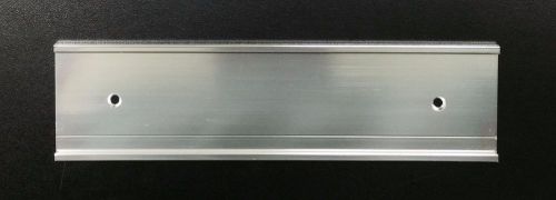 OFFICE NAME PLATE HOLDER - 2x8 SILVER ALUMINUM - MOUNT ON DOOR-WALL-CUBICLE