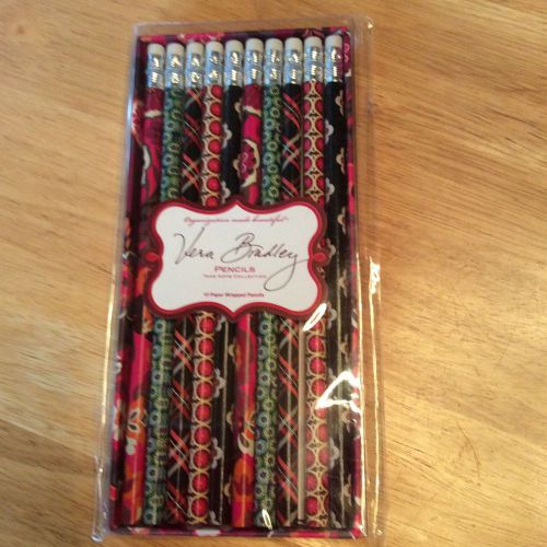 Vera Bradley pencils Take Note Collection 10 paper wrapped NIP