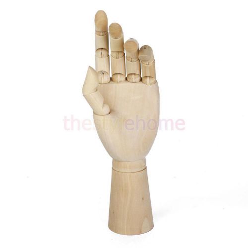 Wooden left hand body artist model jointed articulated sculpture mannequin for sale