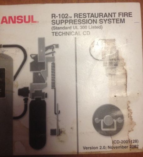 ANSUL R-102 UL-300 Listed Restaurant Fire Suppression System Technical CD