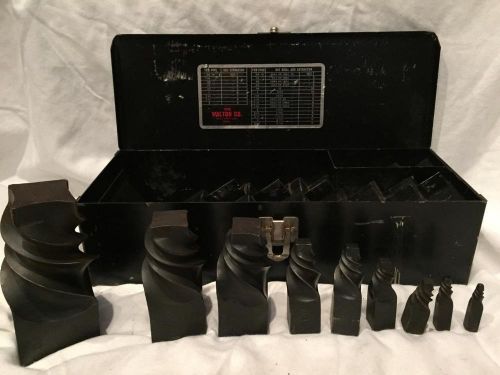 WALTON CO. REPS PIPE AND STUD EXTRACTORS Set of 9 with metal box 1/8&#034;-2&#034;