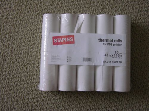 Thermal Rolls for POS printer - 10 rolls - 4 9/32&#034; x 115 ft