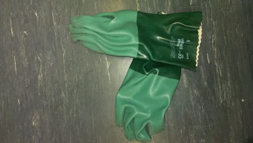 12 pair - ansell edmont scorpio gauntlet neoprene gloves 8-352 size 9 large for sale