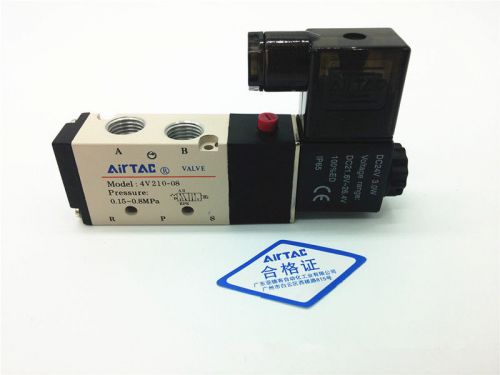 Ac110v airtac 4v210-08 air valve 5 port 4 way 2 position solenoid for sale