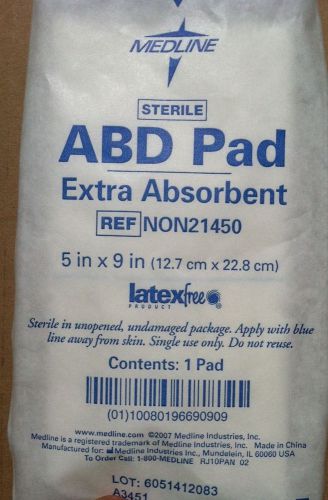 (1) Case of 400 Medline ABD Pads Extra Absorbent 5x9 inch #NON21450