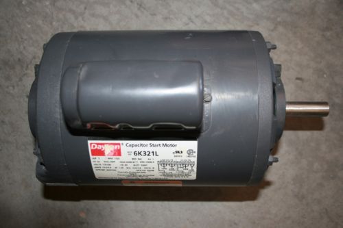 DAYTON CAPACITOR-START MOTOR 6K321L,  1HP, 1725 RPM, 115/230V, Frame: 56H *NEW*